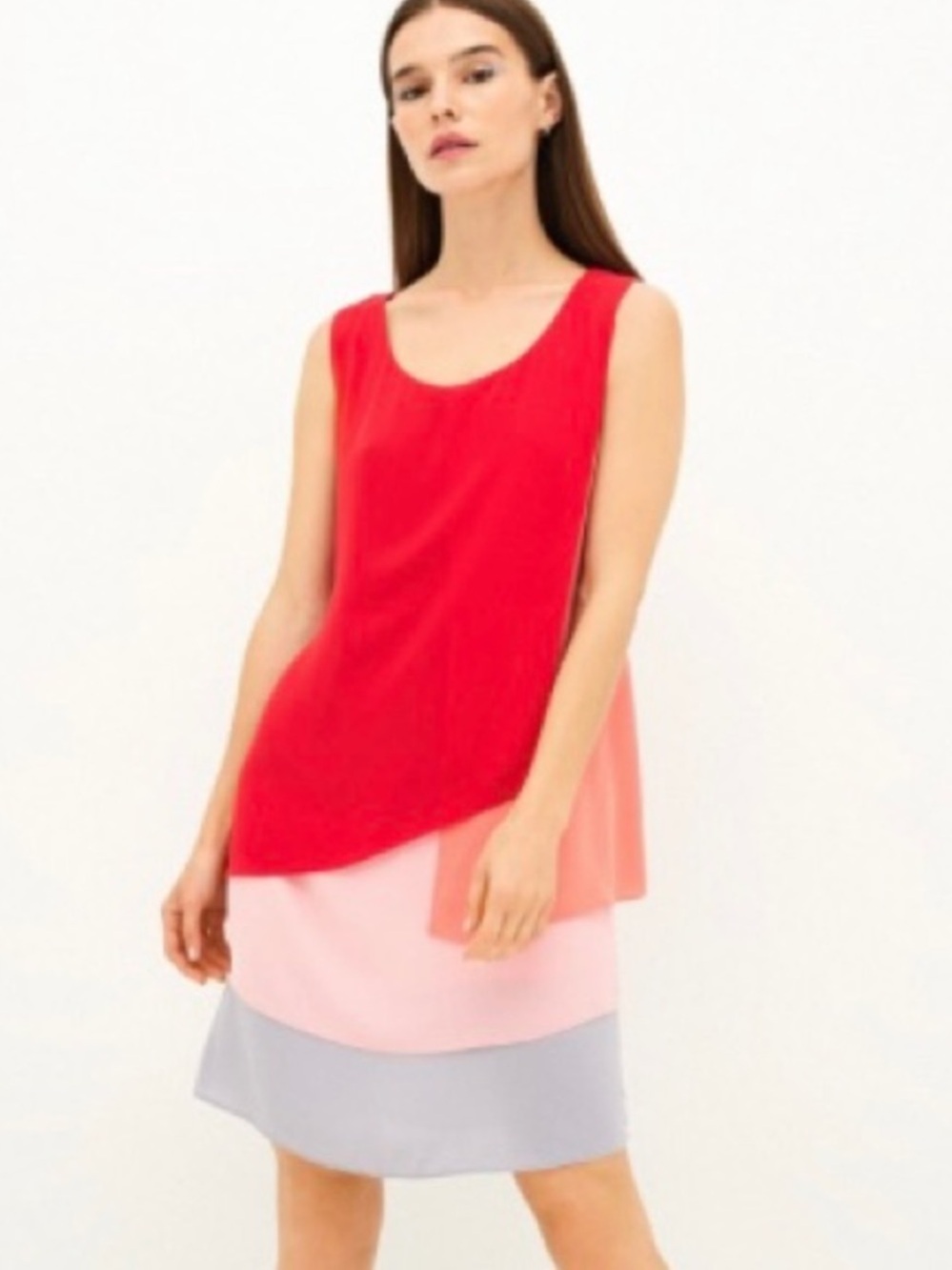 BCBGMAXAZRIA Haley color-block tank dress